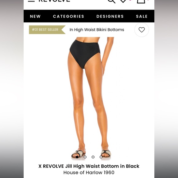 House of Harlow 1960 x REVOLVE Jill Top and High Waist Bottoms Bikini Black - Picture 8 of 9